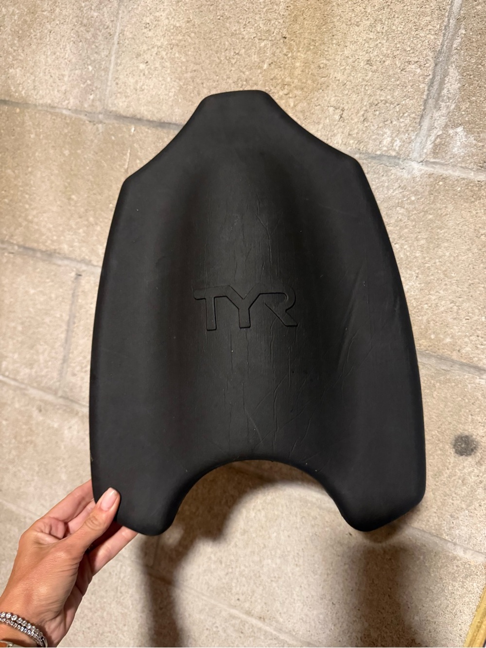 TYR Hydrofoil Kickboard Black Contoured Swim Training Pool Board